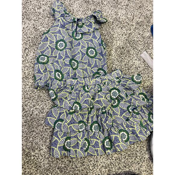 Janie & Jack x Kaavia James Floral Block Print Skirt/Matching Ruffle Tank Sz 7/8 - Picture 8 of 10